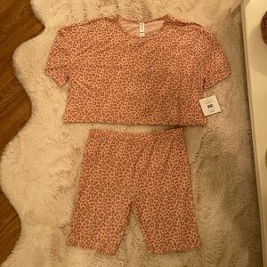 Cute very soft comfortable French Affair pink Cheetah pajama set